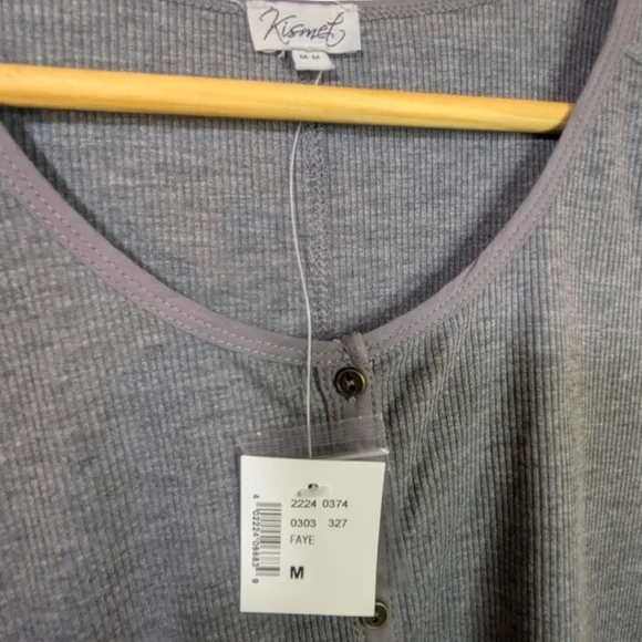 Kismet Long Sleeve Tee Grey Size M - Picture 4 of 4